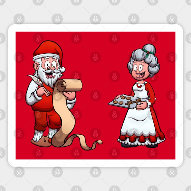 Santa Claus And Mrs. Claus Magnet by TheMaskedTooner